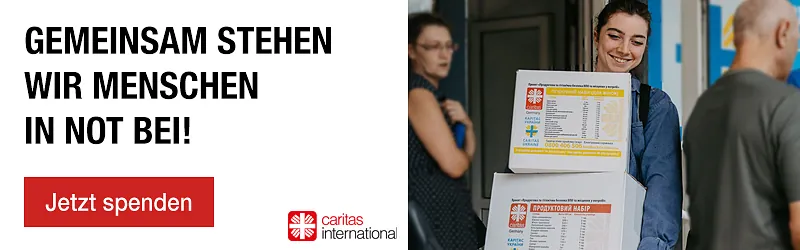 Spendenaufruf Caritas International